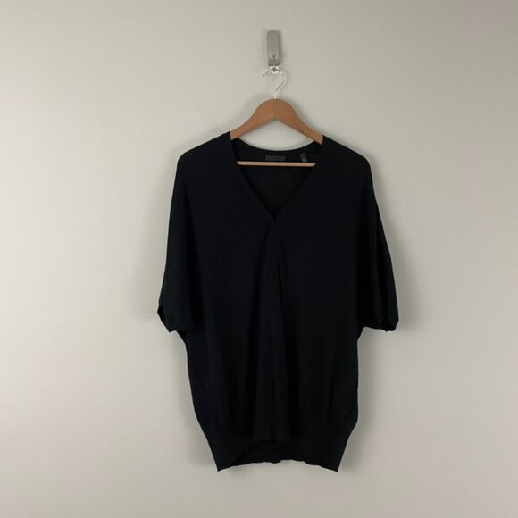 ATM Anthony Thomas Melillo Black Silk Blend Batwing Top Size Small - Picture 1 of 6